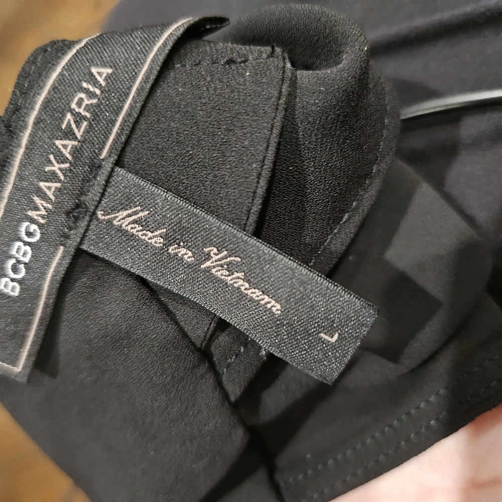 BCBGMAXAZRIA Black Sleeveless Shirt